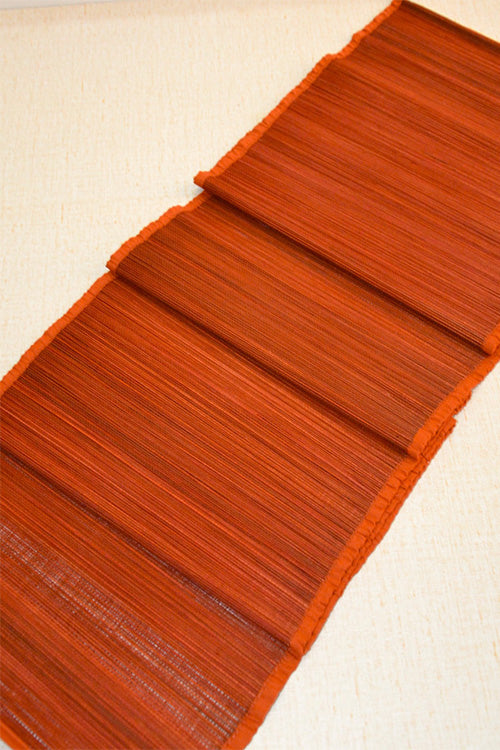 Bamboo Table Runner Plain Large Rust