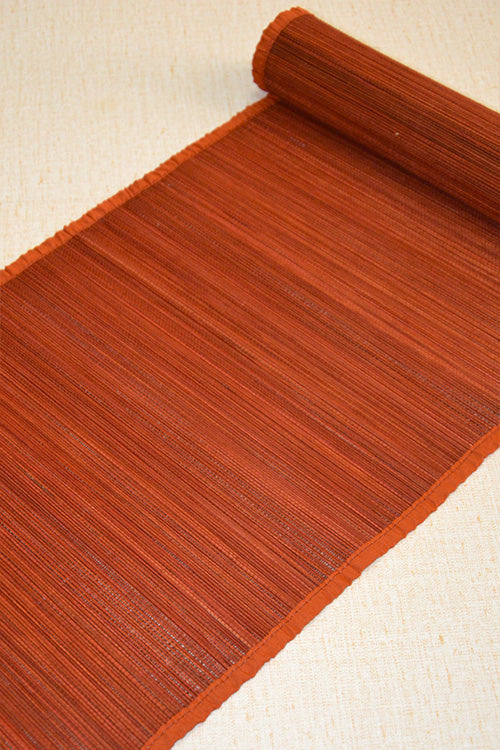 Bamboo Table Runner Plain Large Rust