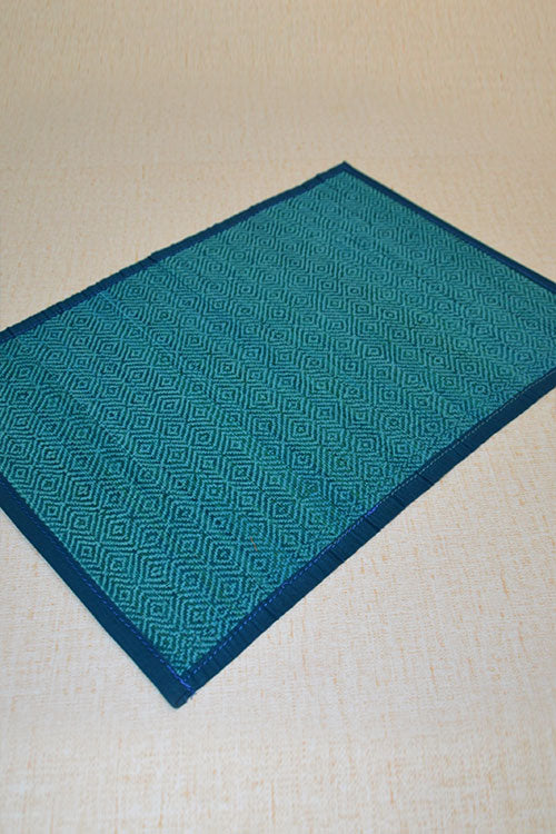 Bamboo Diamond Place Mats Blue (Set of 6)