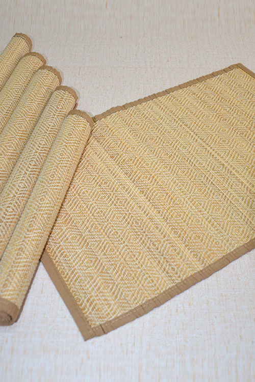 Bamboo Diamond Place Mats Fawn (Set of 6)