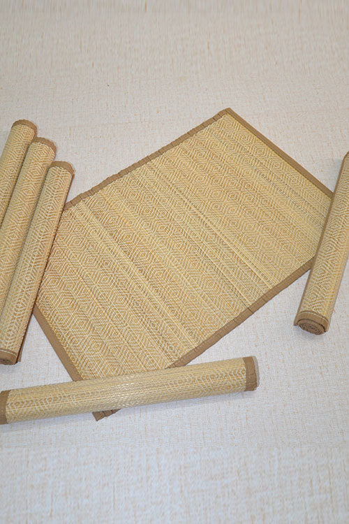 Bamboo Diamond Place Mats Fawn (Set of 6)