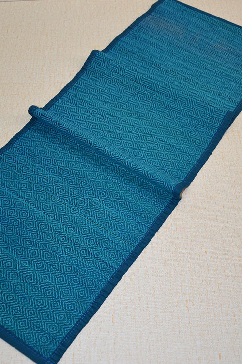 Bamboo Diamond Table Runner Blue (Small)