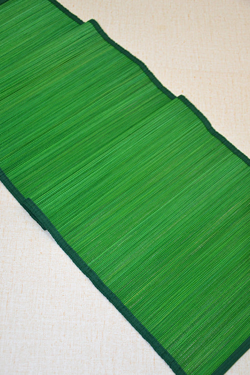 Bamboo Table Runner Plain Medium Green