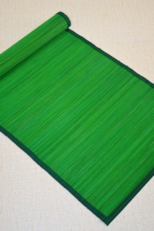 Bamboo Table Runner Plain Medium Green