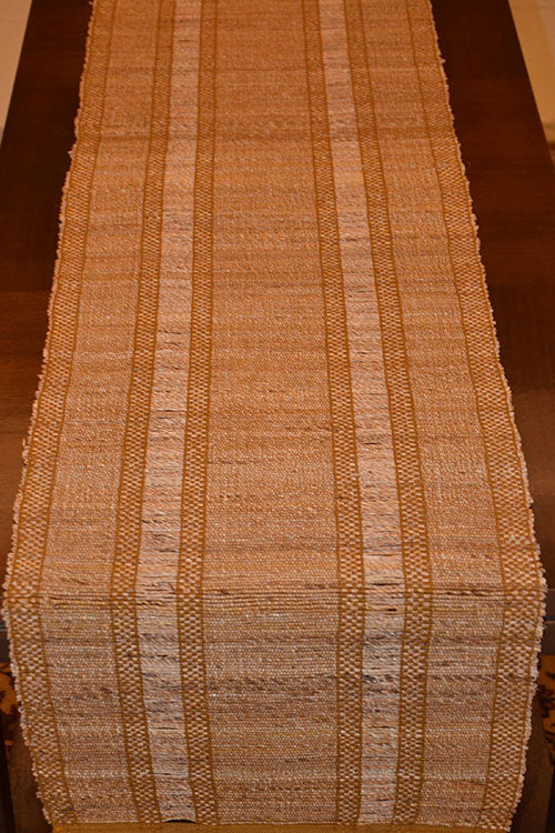 Banana Fibre Table Runner Beige Brown