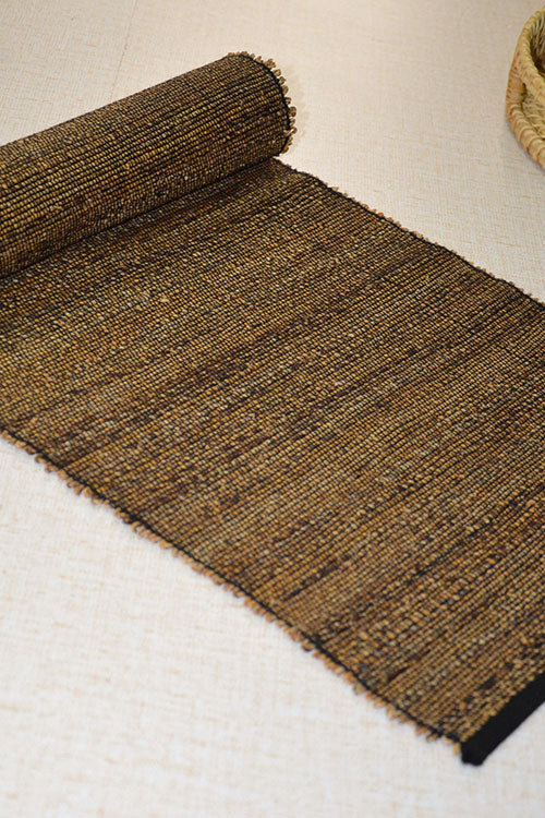 Banana Fibre Table Runner Charcoal