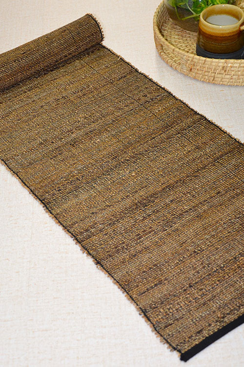 Banana Fibre Table Runner Charcoal