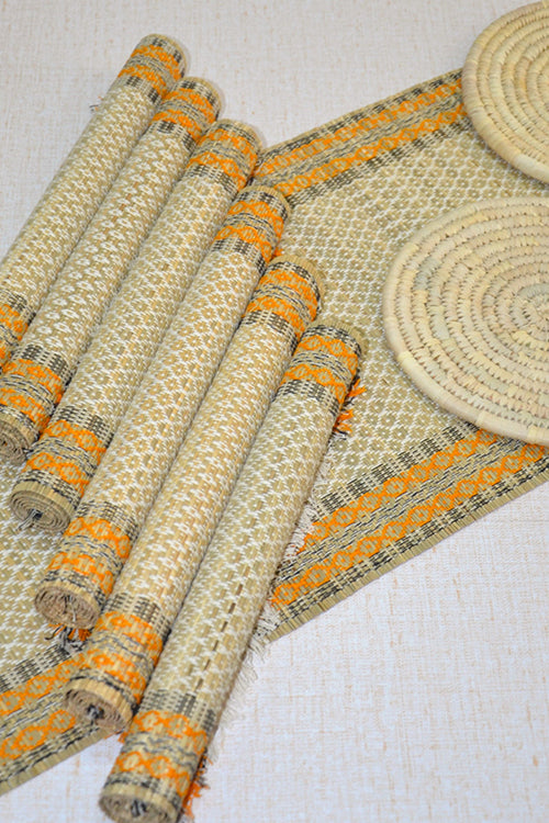 Madurkathi & Sabai Dining Gift Set Ivory (Set of 9)