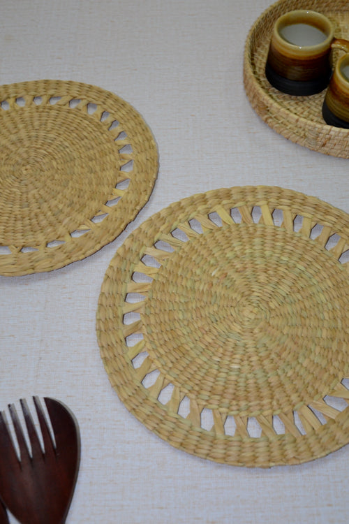 Kauna Round Placemats Natural (Set of 2)