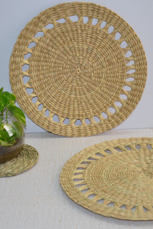 Kauna Round Placemats Natural (Set of 2)