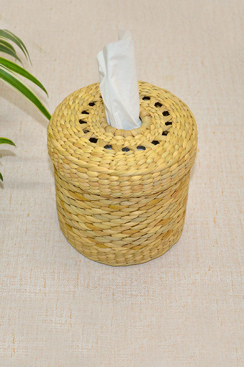 Kauna Round Tissue Box Natural