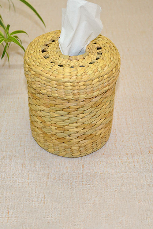 Kauna Round Tissue Box Natural