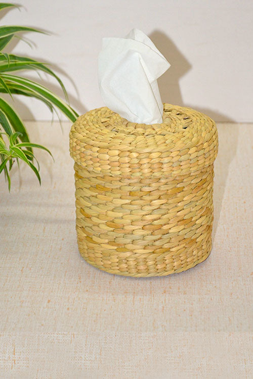 Kauna Round Tissue Box Natural