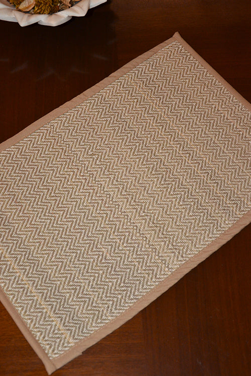 Madurkathi Chevron Placemats Fawn (Set of 6)