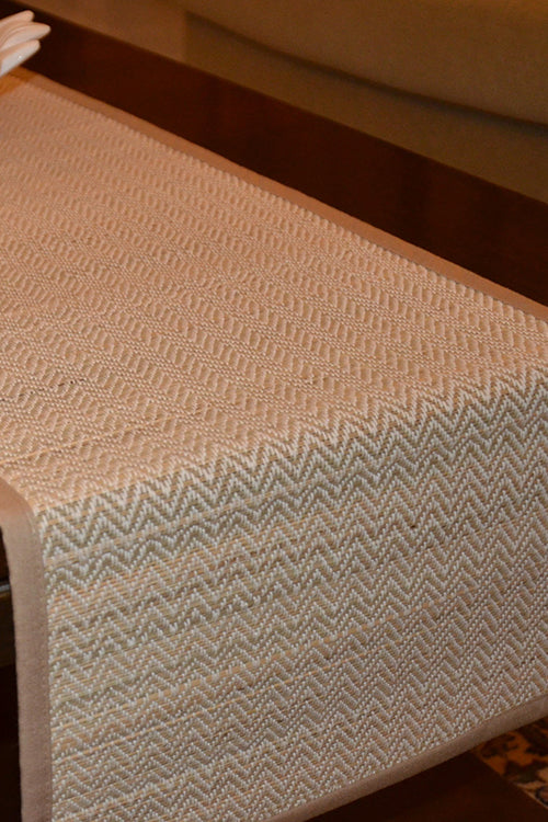 Madurkathi Chevron Table Runner Fawn