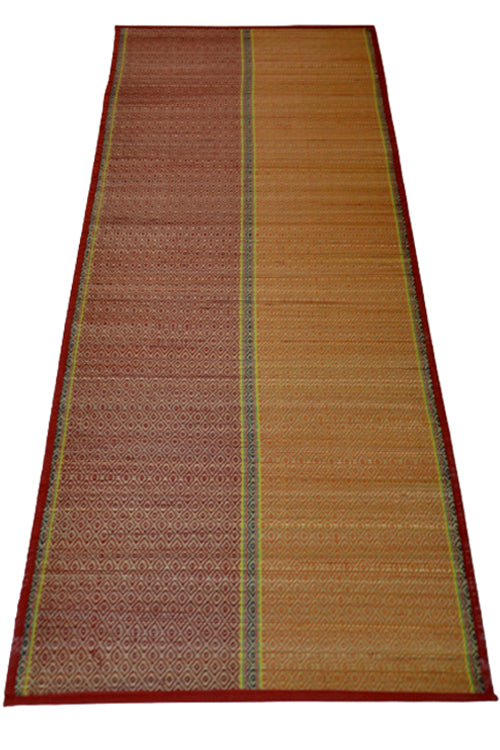 Madurkathi Floor Mat Maroon Orange (2ft x 5ft)
