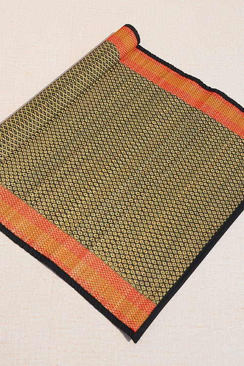 Madurkathi Floor Mat Black Orange Natural (2ft x 5ft)