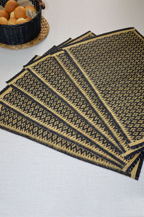 Masland Placemats Black Natural (Set of 6)