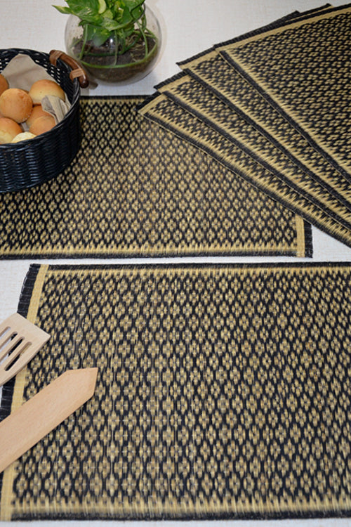 Masland Placemats Black Natural (Set of 6)