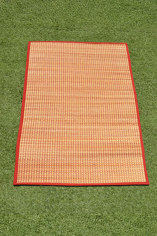 Madurkathi Meditation & Puja Mat Maroon (2ft x 3ft)