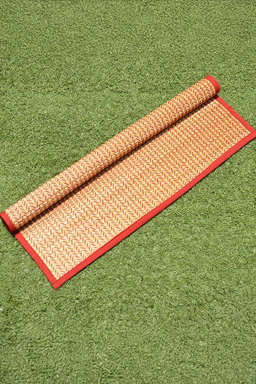 Madurkathi Meditation & Puja Mat Maroon (2ft x 3ft)