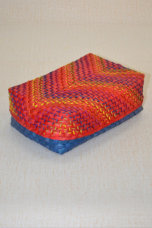 Palm Leaf Saree & Utility Box Small Red