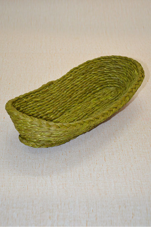 Sabai Grass Oval Basket Green (Large)
