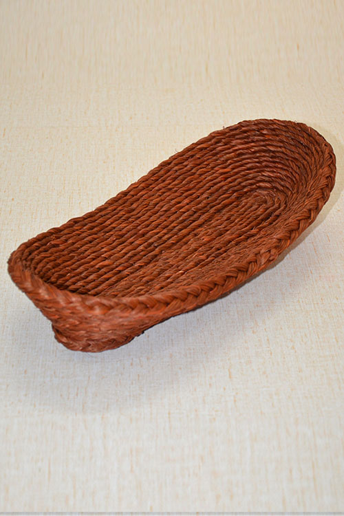 Sabai Grass Oval Basket Rust (Large)