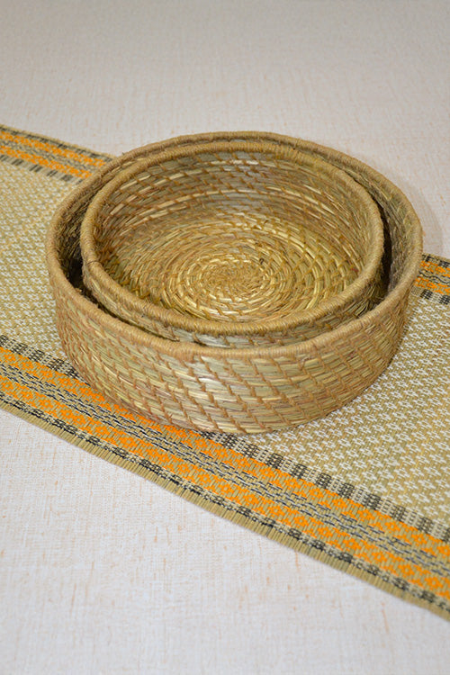 Sabai Grass & Jute Baskets Natural (Set of 2)