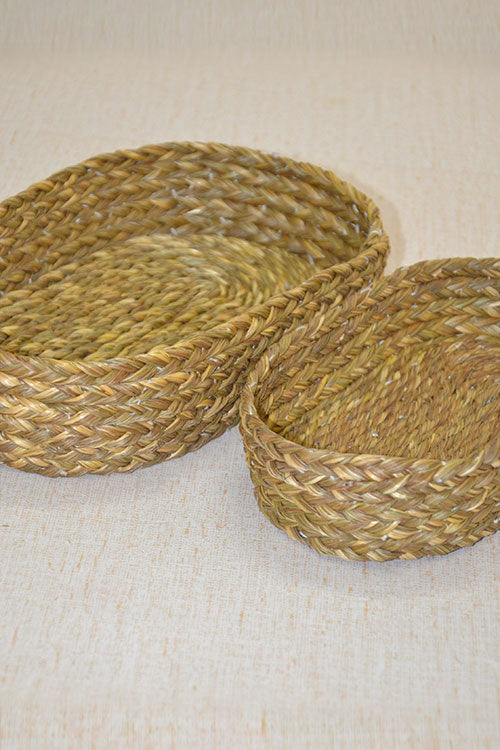 Sabai Grass Bread Baskets Natural (Set of 2)