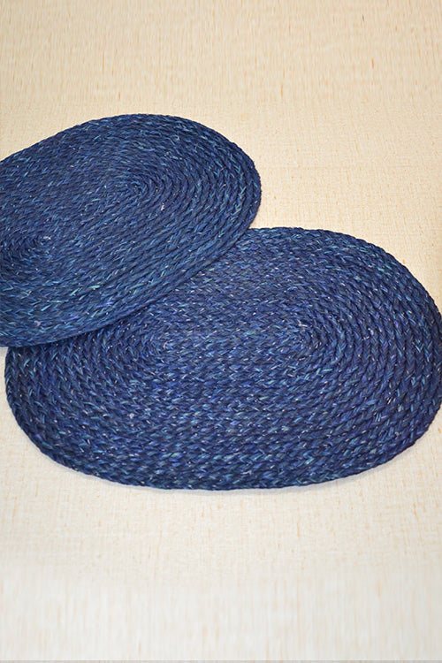 Sabai Grass Oval Placemats Blue (Set of 2)