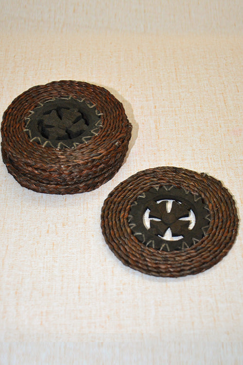 Sabai Grass & Wood Coasters Brown (Set of 6)