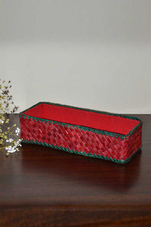 Screw Pine Utility Basket Small (Red)