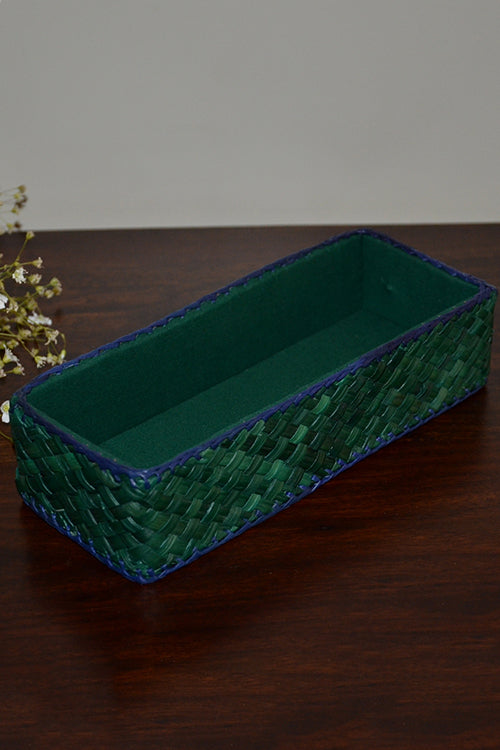 Screw Pine Utility Basket Small Green