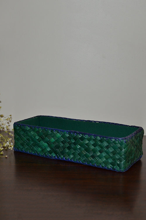 Screw Pine Utility Basket Small Green