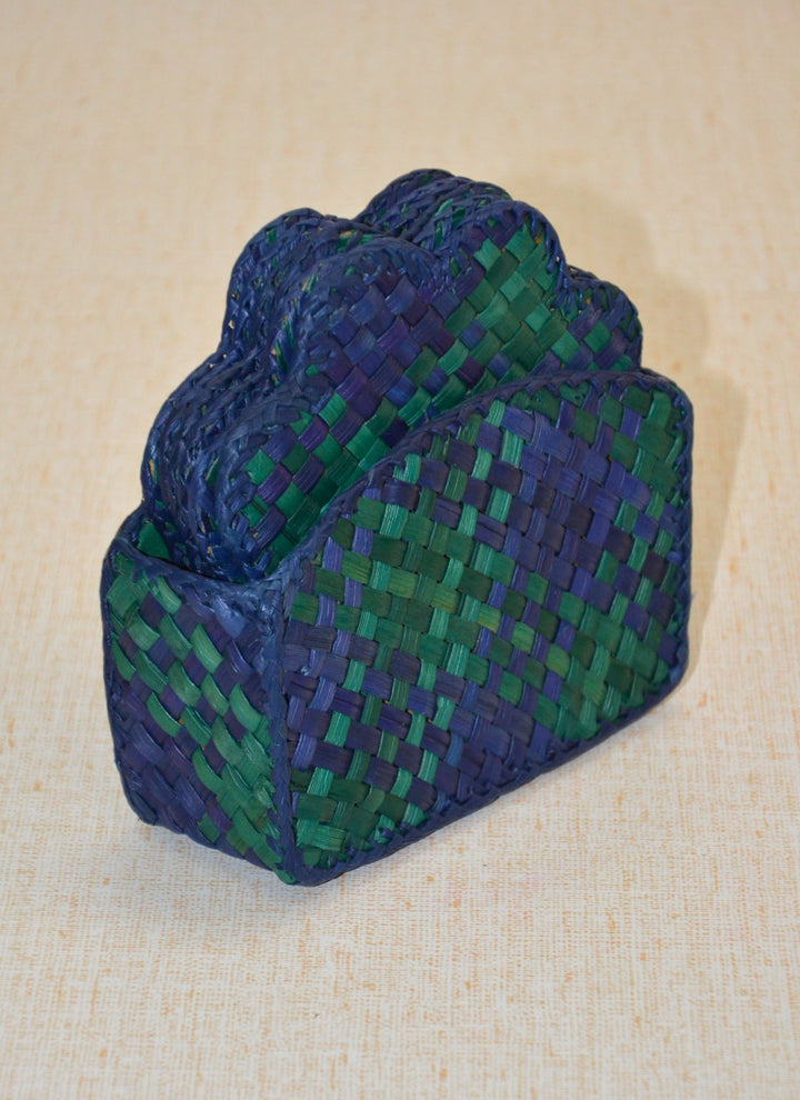 Screw Pine Designer Coasters Green Blue (Set of 6)