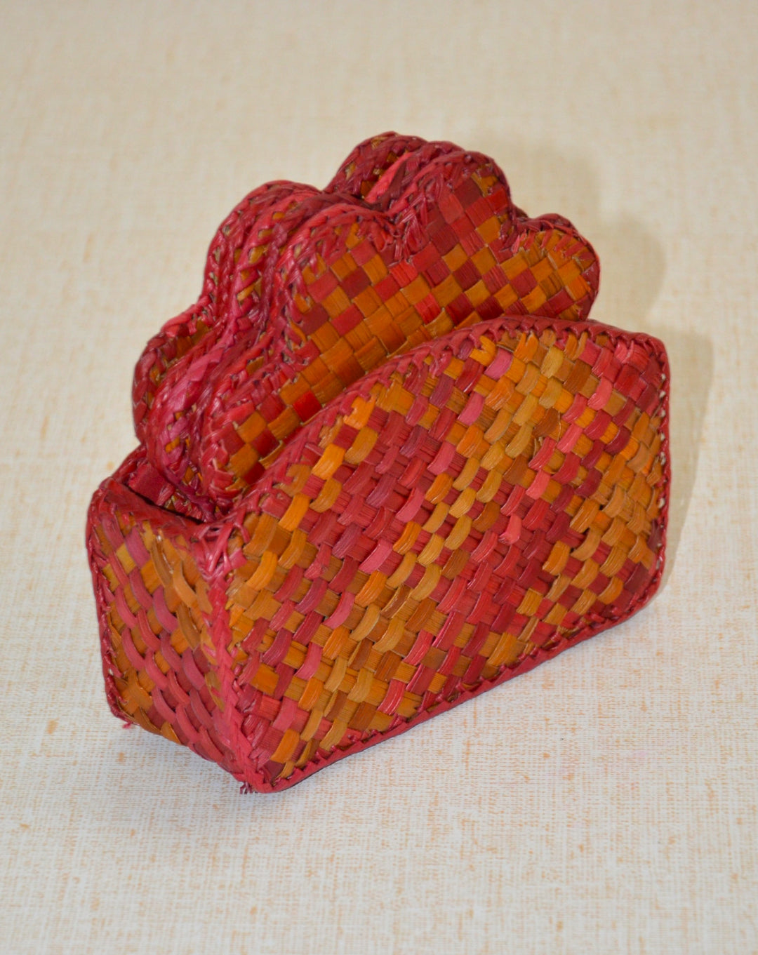 Screw Pine Designer Coasters Red Orange (Set of 6)