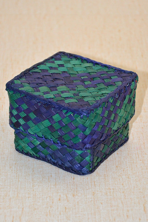 Screw Pine Gift & Trinket Box Green Blue