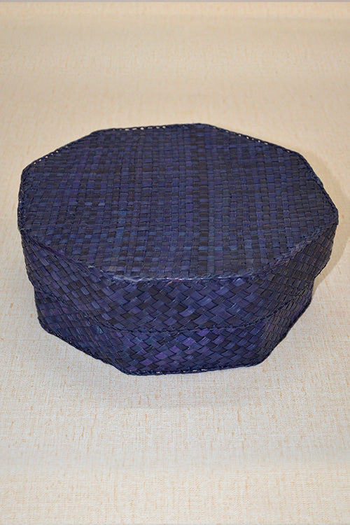 Screw Pine Hexagonal Storage & Utility Box Blue