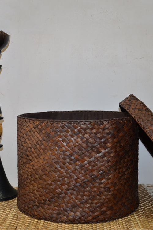 Screw Pine Storage Box Brown