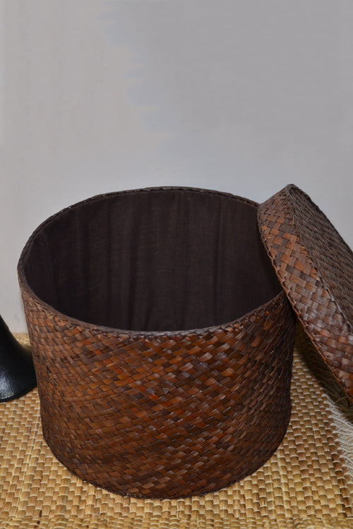 Screw Pine Storage Box Brown