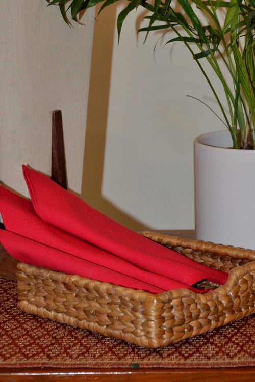 Water Hyacinth Square Napkin Holder Natural