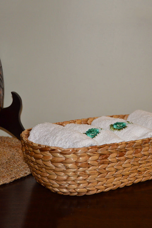 Water Hyacinth Oval Bread & Utility Basket Natural