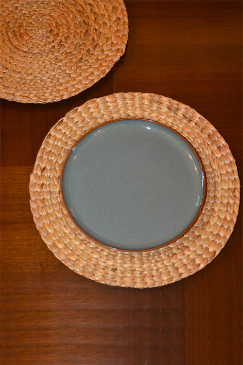 Water Hyacinth Round Placemats Natural 12 inch (Set of 2)