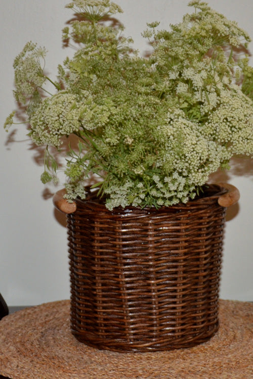 Rattan Planter Cutlery Holder (Brown)