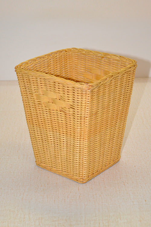 Rattan Waste Paper Basket Bin Natural