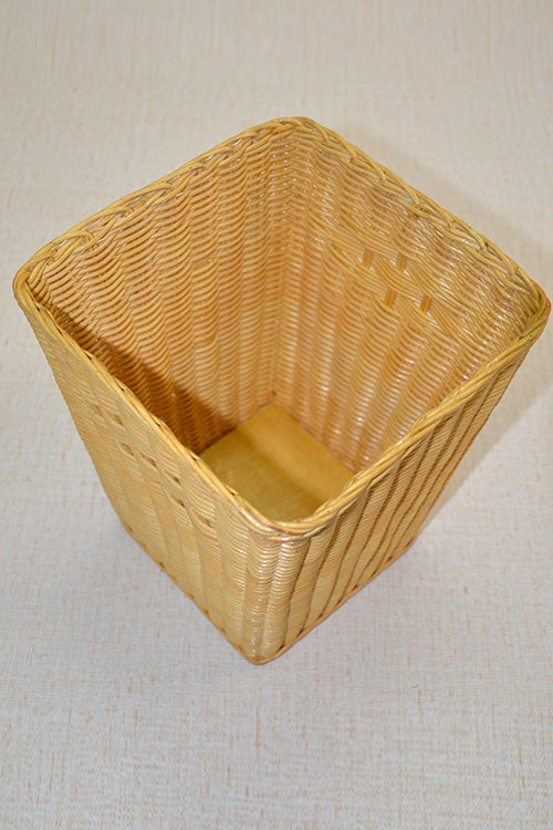 Rattan Waste Paper Basket Bin Natural