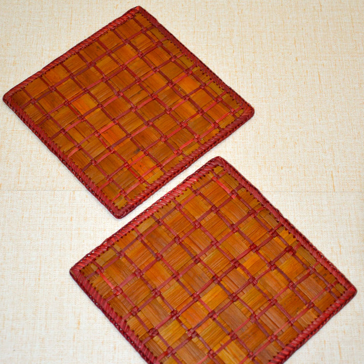 Madurkathi & Screw Pine Dining Gift Set (Maroon)