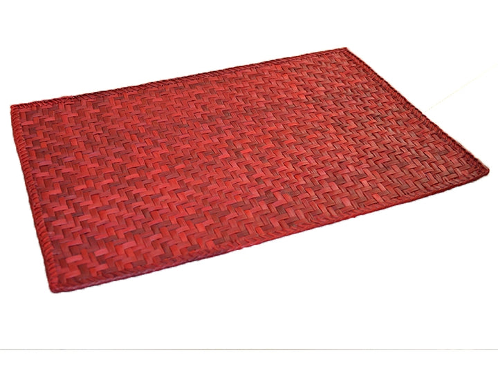 Screw Pine Rectangular Place Mat Red