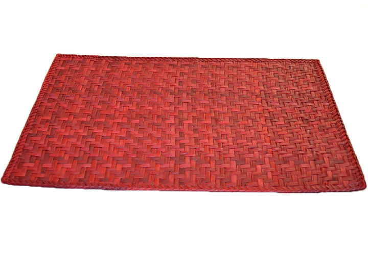Screw Pine Rectangular Place Mat Red